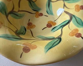 Gail Pittman Pottery Yellow Handpainted bowl