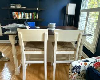 White Wooden Table & Stools