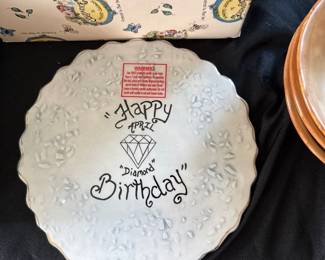 Blue Sky Clayworks Plate for Birthday Candle Holder