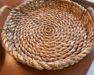 Woven serving tray