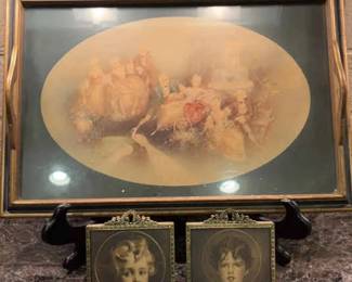 Vintage Light Of The World, John The Baptist Child Antique Serving Tray