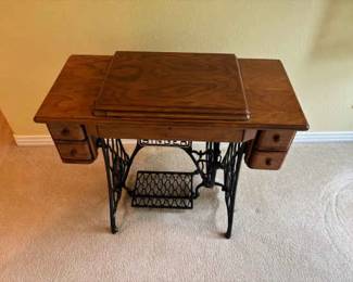 Antique Singer Sewing Table