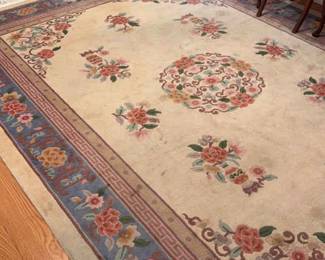 Vintage Floral Hand Knotted Rug