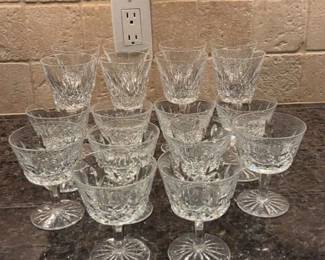 Waterford Crystal Lismore Cocktail Glasses, 10PC Waterford Lismore Goblet Glasses, 8PC