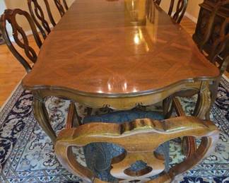 Thomasville Furniture Industries Dining Room Set, Table 8 Chairs