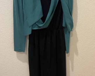 Scottie Black Dress Attached Green Shall