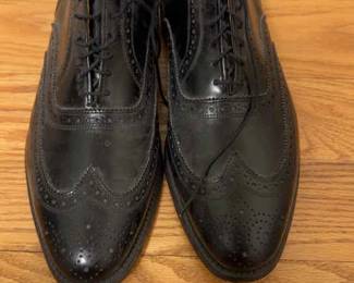 Mens Allen Edmonds Chester Black Leather Wingtip Loafer