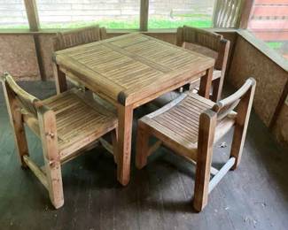 Wooden Table Chair Set