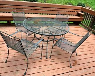 Metal Patio Table W Chairs