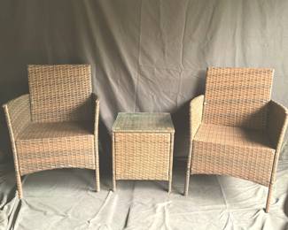 Small Plastic Wicker Set