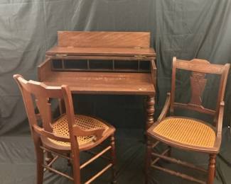 Writing Desk and 2 chairs