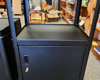 office cart with locking cabinet