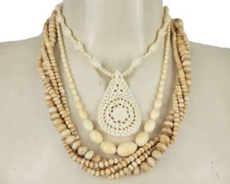 Vintage Natural Bone Necklaces