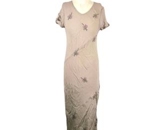 Embroidered Linen Dress