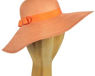 Vintage Madcaps Paris Straw Hat In Peach