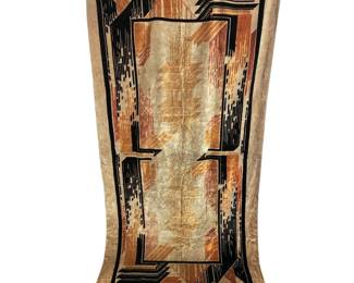 Art Deco Antique Wool Throw Blanket