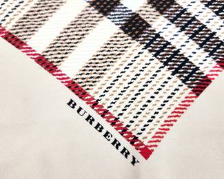 Burberrys Silk Triangle Head Scarf Classic Pattern