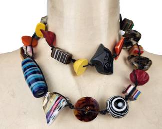 Mixed Lucite Pop Art Bead Necklace