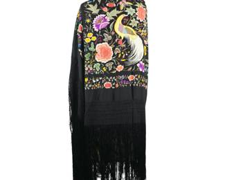 Embroidered Silk Shaw