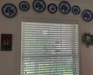 Blue and white plates