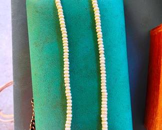 Real pearls with gold clasp