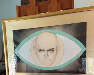 The Eye of Horus. Artist signed mixed mediaum