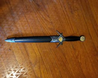 Free Mason Dagger w/leather sheath & Masonic seal