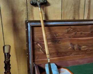 Long Handed Shoehorn with a decorative handle featuring animal heads