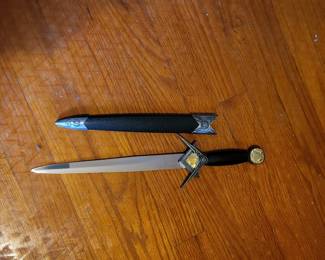 Free Mason Dagger w/leather sheath & Masonic seal