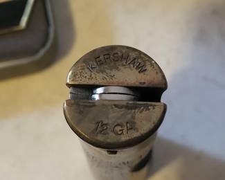 Kershaw Pocket Knife in form of 12 Guage Shotgun Shell with Amoco Advertising (10K Gold Emblem)