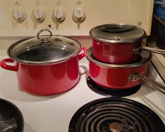 Red Enamel pans