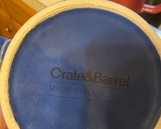 Crate & Barrel Mugs made in Italy