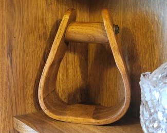 Antique wooden stirrup