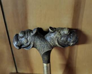 Long Handed Shoehorn with a decorative handle featuring animal heads