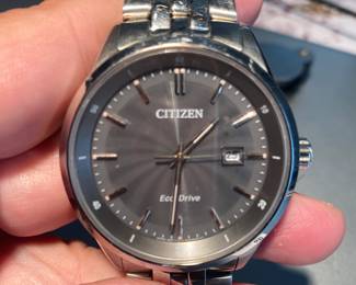 Citizen Men's Eco-Drive Steel Silver gray dial watch