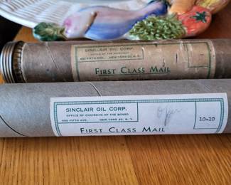 mailing tubes from Sinclair Oil Corporation