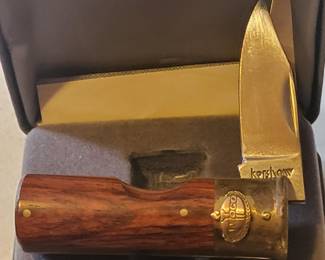 Kershaw Pocket Knife in form of 12 Guage Shotgun Shell with Amoco Advertising (10K Gold Emblem)
