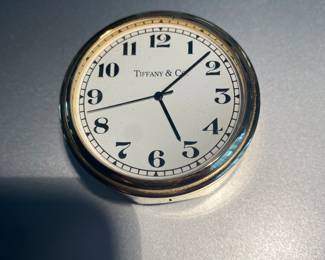 Tiffany & Co Desktop clock with Ronda 5-jewel quartz movement