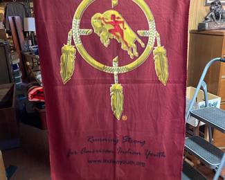 Running Strong for America Indian youth fleece throw blanket