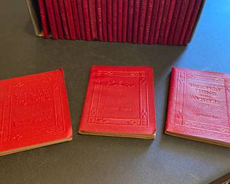 Little Luxart Leather Library Red Mini Books from the 1920's