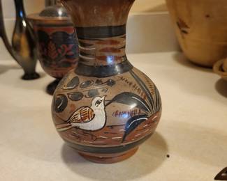 Tonala Mexican Pottery style vase