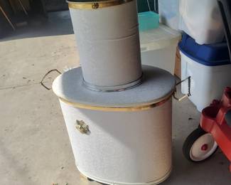 Vintage laundry hamper and garbage can