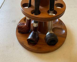 Wood Tobacco Pipe Display Rack