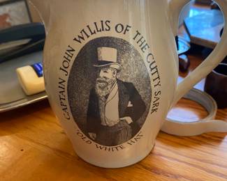Vintage Ceramic Pitcher Captain John Willis of the Cutty Sark