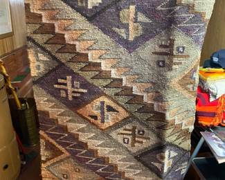 Folk Art Peru Rug - 100% wool hand made in Peru