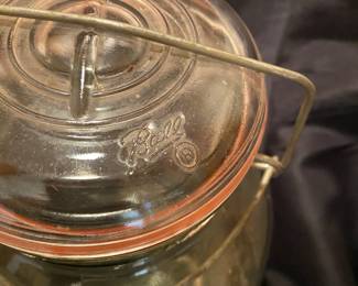 12" Ball Ideal Mason Jar with Eagle & Star - Bale Wire Glass Top