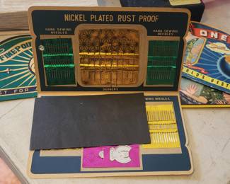 Vintage old sewing Needle Books