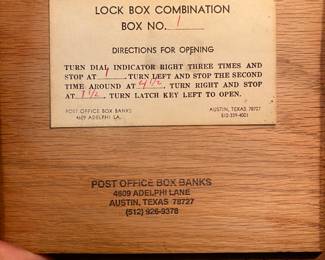 Vintage Post Office Door Mailbox Bank with combination