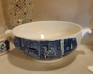 Staffordshire Liberty Blue 10" Tureen Casserole NO LID