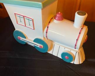 Vintage Abingdon U.S.A. Pottery Train Engine Cookie Jar